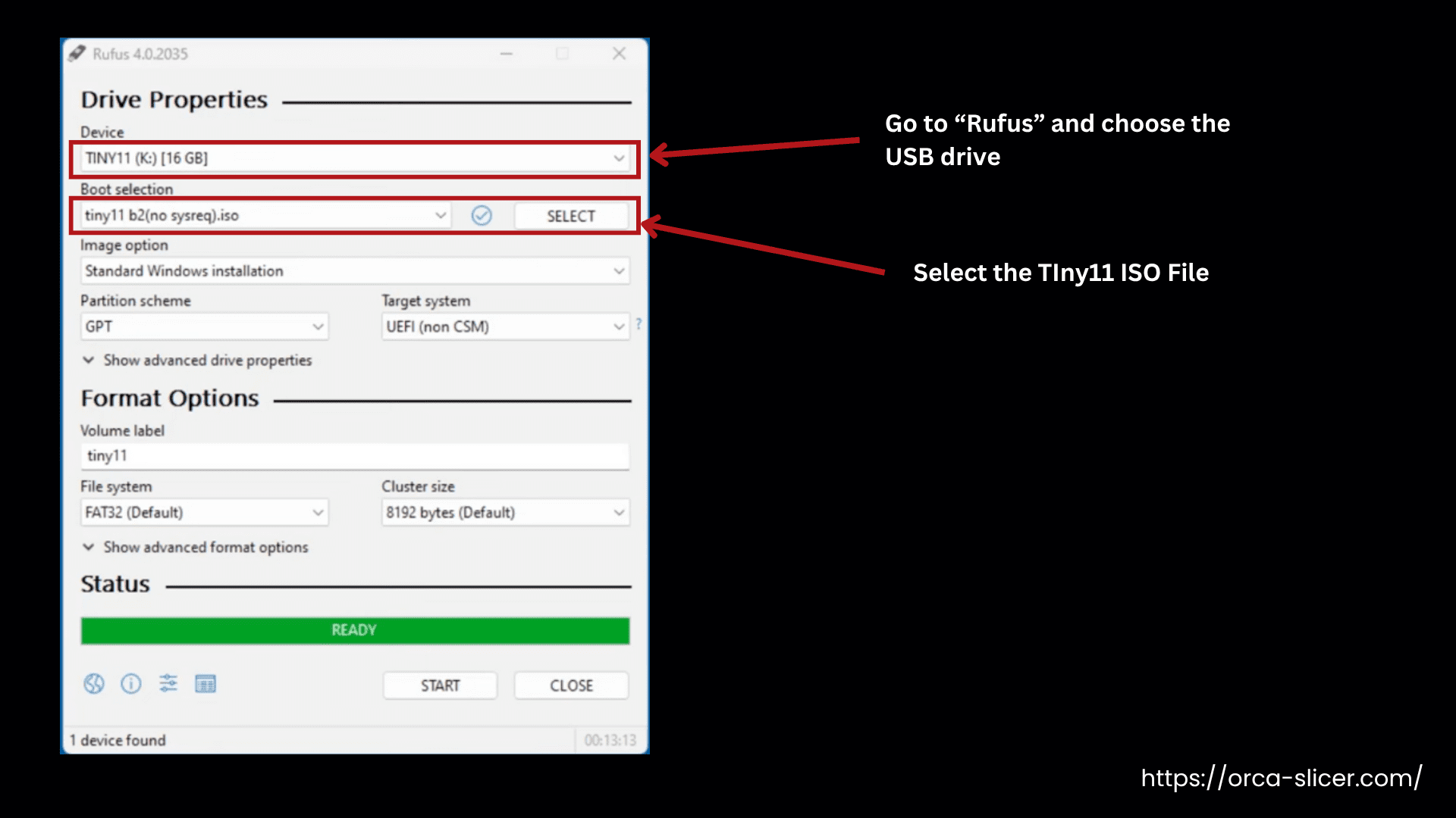 Bootable USB Setup - Rufus