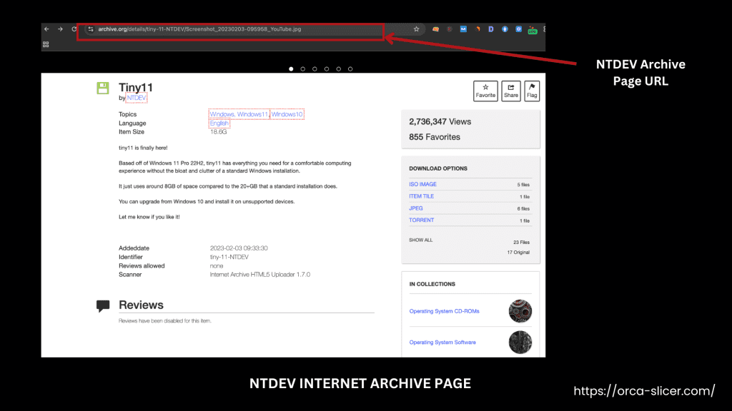NTDEV Internet Archive page