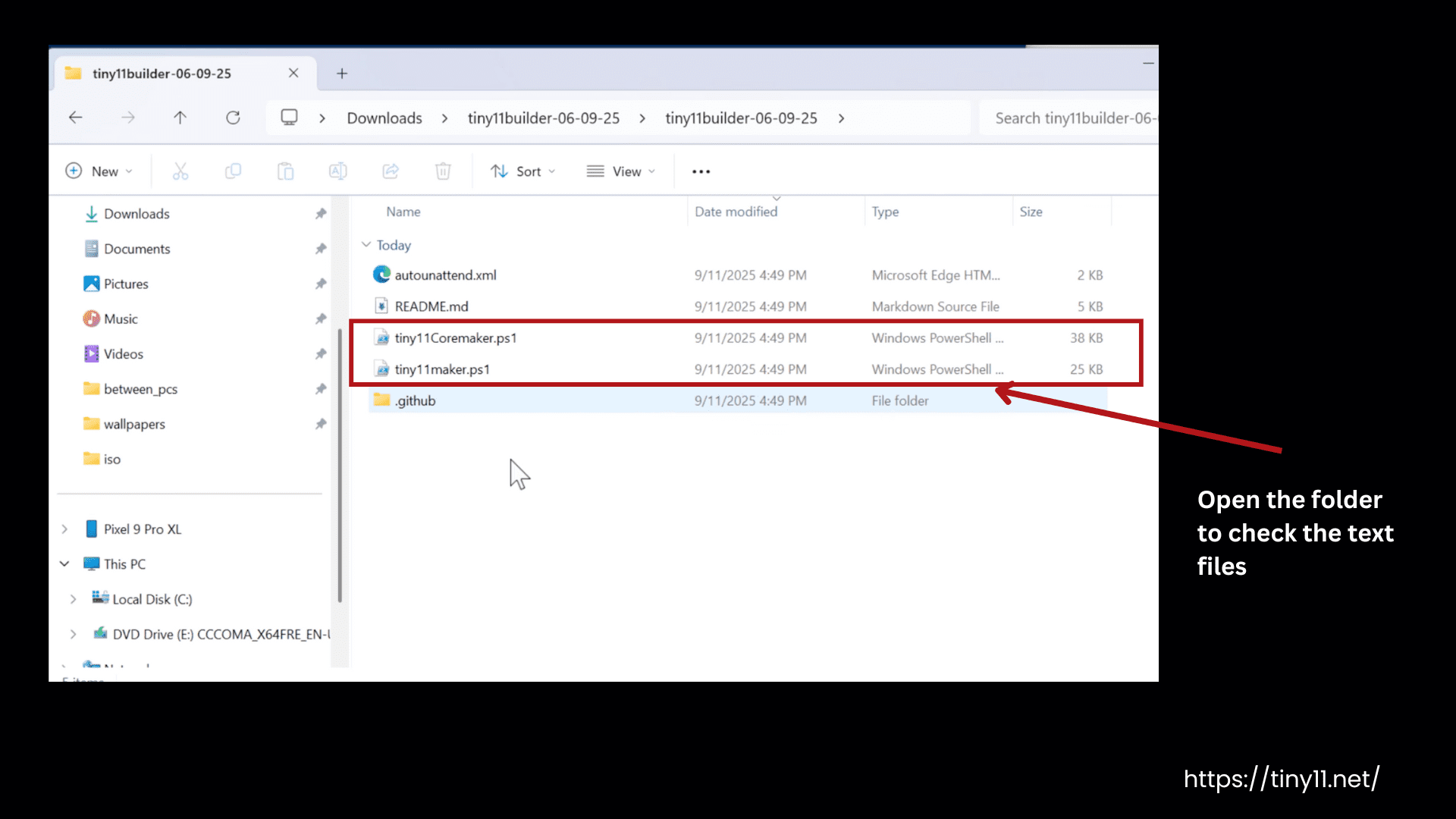 Open the Extracted Folder